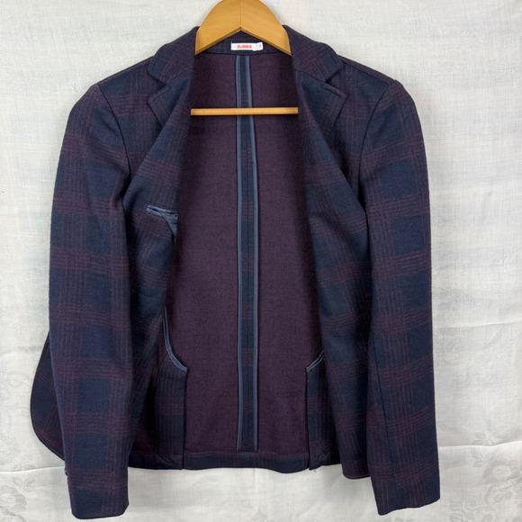 SUN68 Plaid Blazer Women's Size‎ 12 Two Button Blazer Business Casual - Picture 8 of 12